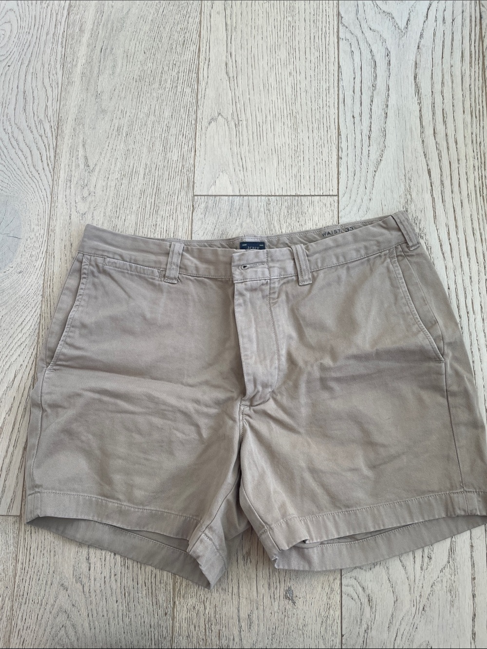 J. Crew Men's Flat-Front Shorts in Taupe